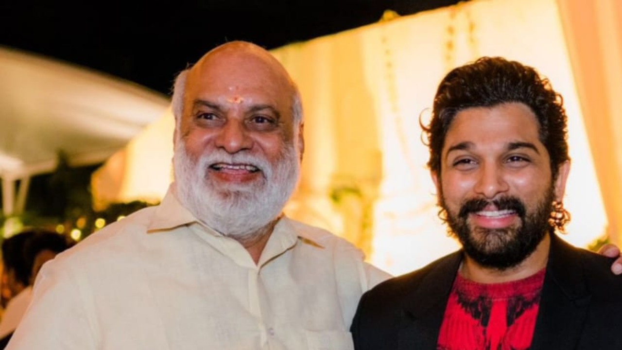 A Man of Gratitude! Allu Arjun placed a photograph of his first director Raghavendra Rao Garu, at his office entrance! 948946