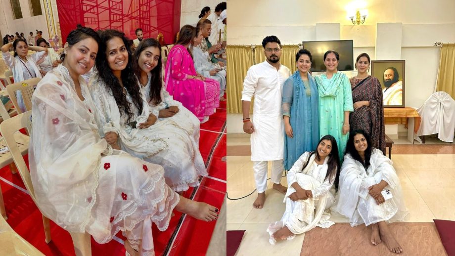 Hina Khan, Vikrant Massey & Priyanka Chopra's Mom Seek Peace At Gurudev Sri Sri Ravi Shankar Meet 949435