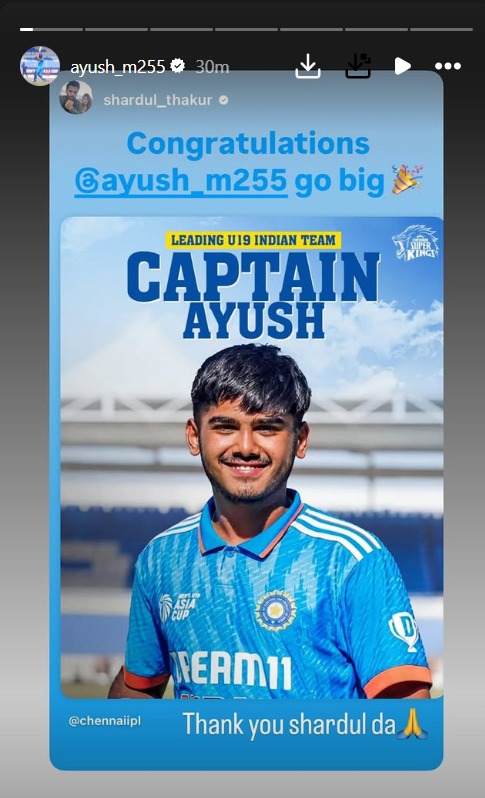 IPL Young Star Ayush Mhatre Becomes Captain Of India Under-19 Squad For England Series 948893