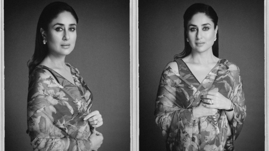 Kareena Kapoor Khan Redefines Vintage Charm In Simple Blue Floral Saree - See Pics 946604