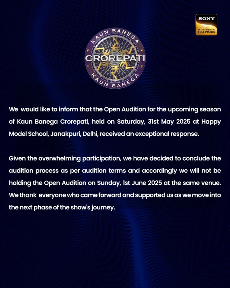 Kaun Banega Crorepati Sunday Audition Cancelled - Here's Why? 950229