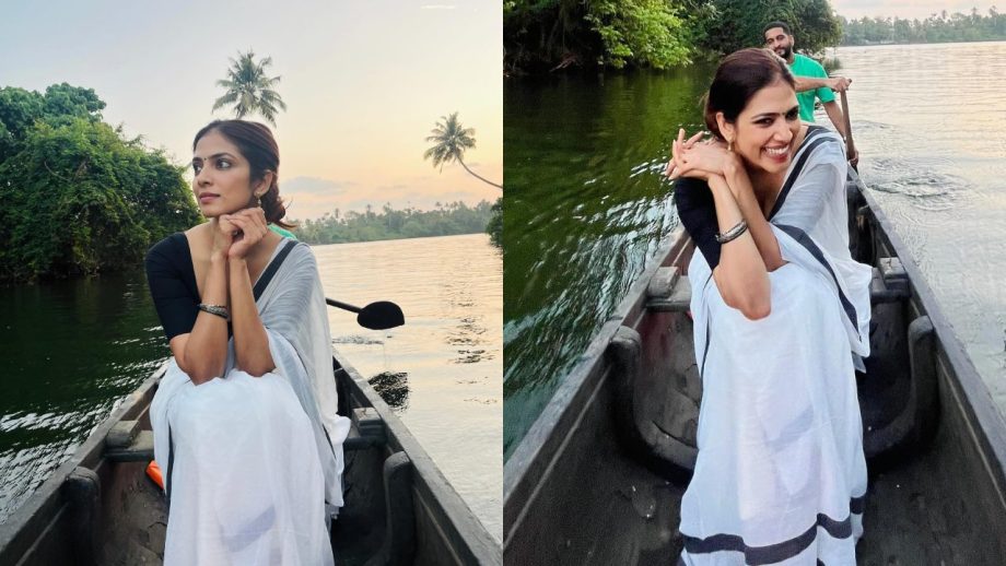 Malavika Mohanan Stuns In White Cotton Saree In Kerala - See Photos 947760