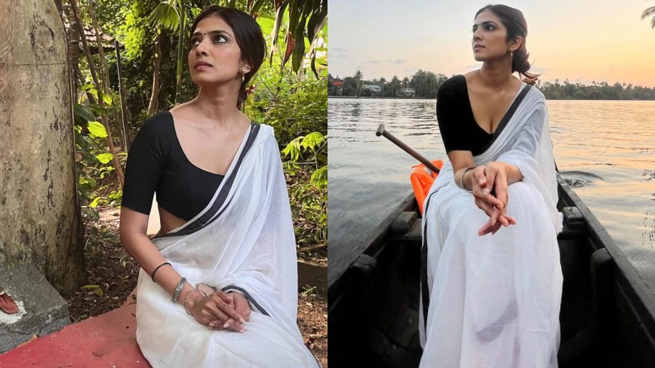 Malavika Mohanan Stuns In White Cotton Saree In Kerala - See Photos 947761