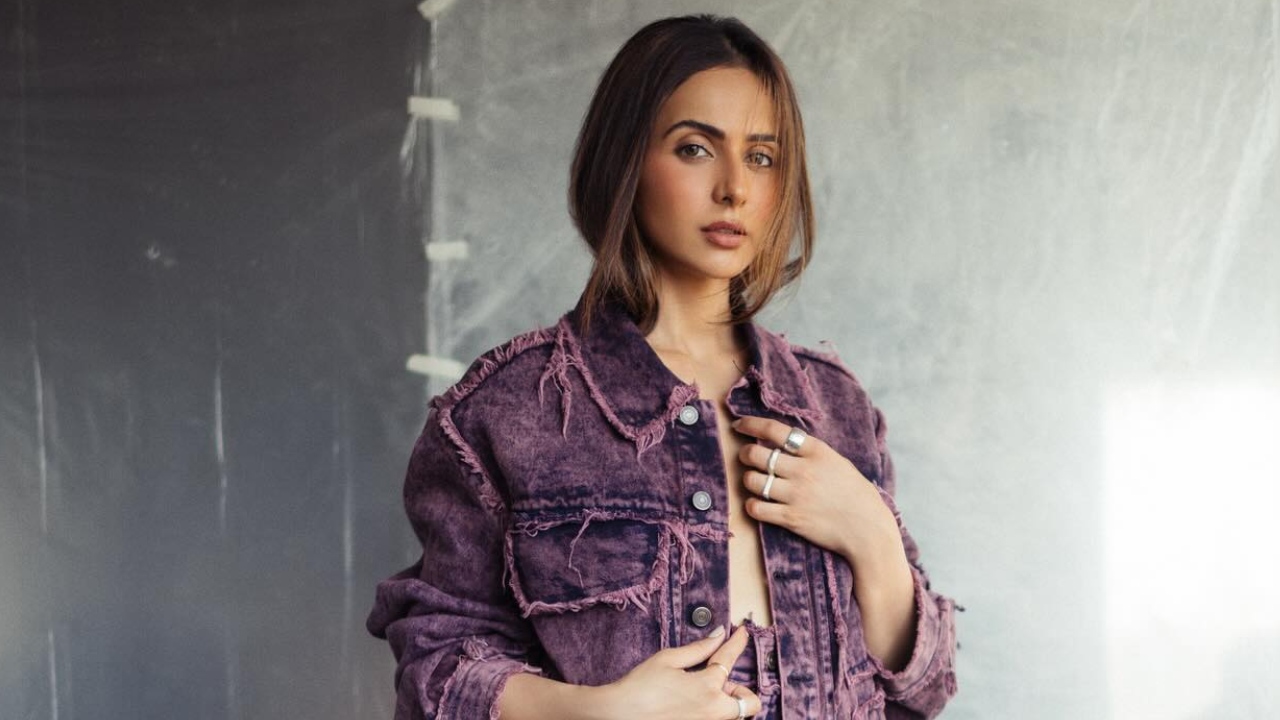Rakul Preet Singh Nails Casual Cool in Purple Denim Duo 950054
