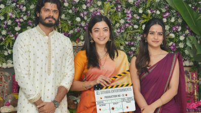 Rashmika Mandanna Attends Vijay Deverakonda’s Brother Anand’s New Movie Pooja Ceremony