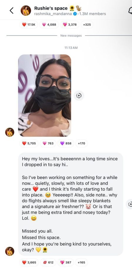 Rashmika Mandanna Shares Sweet Note With Fans Amid Her Tireless Travel Routine! 948706