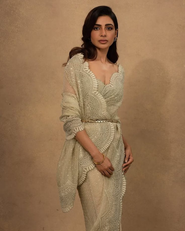 Samantha Ruth Prabhu’s Cream Saree Look Is Grace Woven with Glam 946768