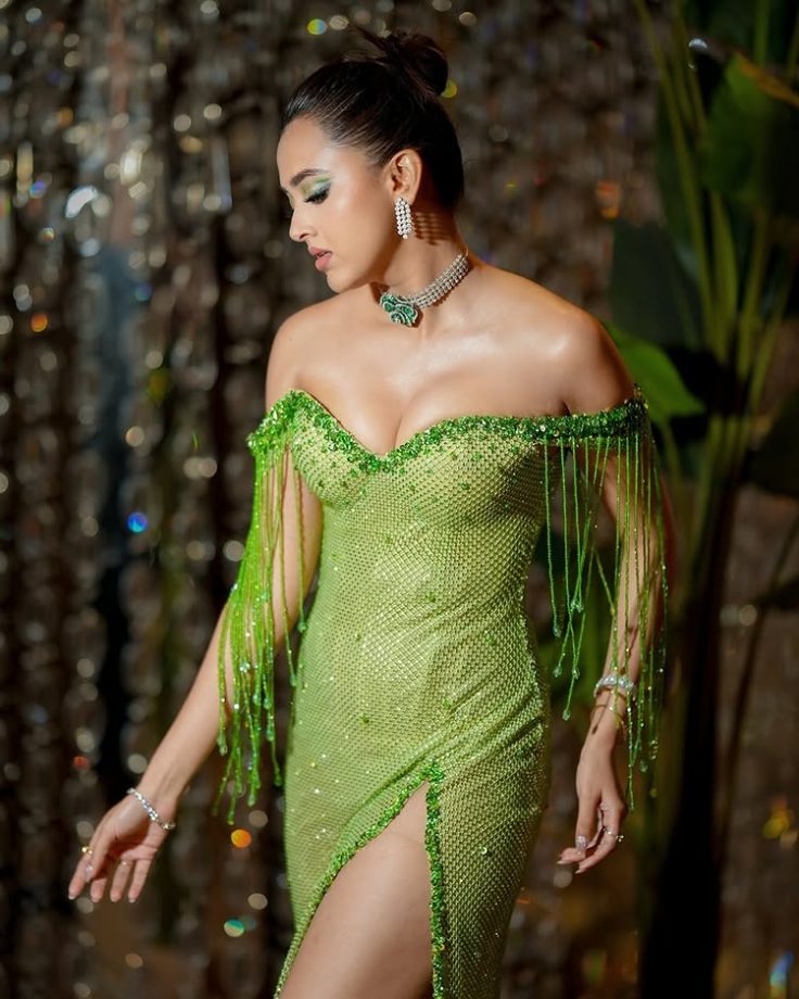 Tejasswi Prakash’s Stunning Green Embroidered Dress 949176