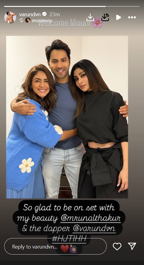 Varun Dhawan Welcomes Mouni Roy In 'Hai Jawani Toh Ishq Hona Hai', Shares Fun Video With Mrunal Thakur 946791