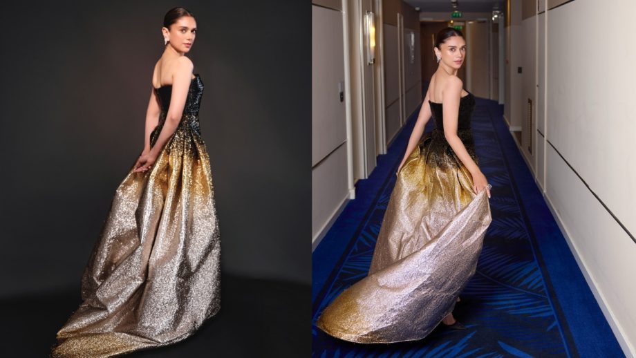 Aditi Rao Hydari Shines in Sustainable Couture with Black, Silver, and Gold Magic 950739