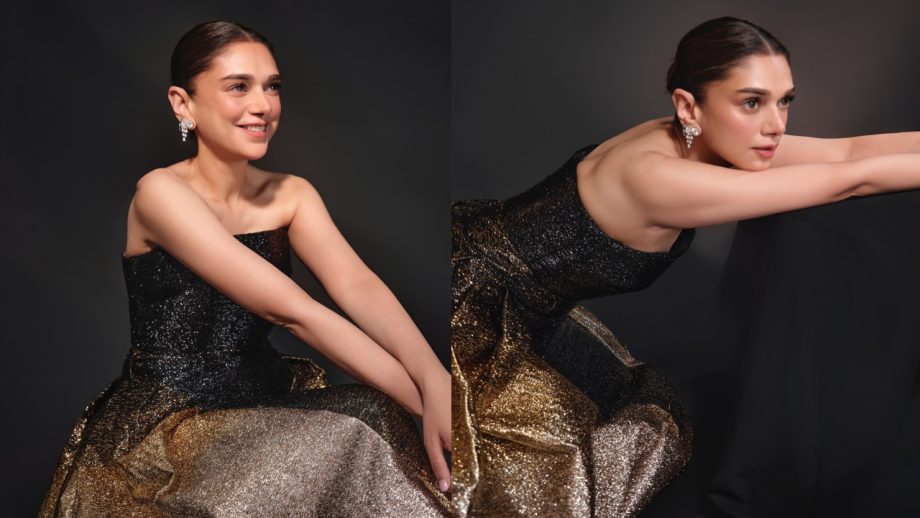 Aditi Rao Hydari Shines in Sustainable Couture with Black, Silver, and Gold Magic 950741