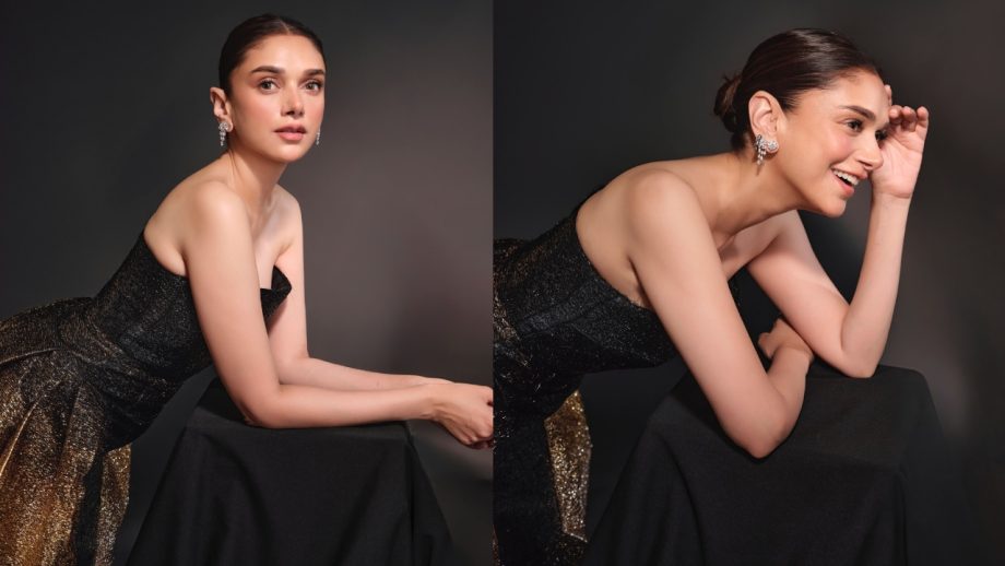 Aditi Rao Hydari Shines in Sustainable Couture with Black, Silver, and Gold Magic 950742