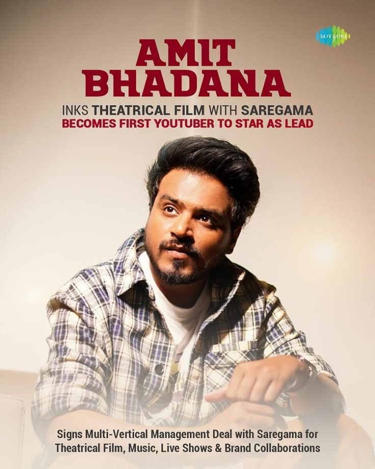 Amit Bhadana Inks Theatrical Film with Saregama, Becomes First Indian YouTuber to Star as Lead 953913