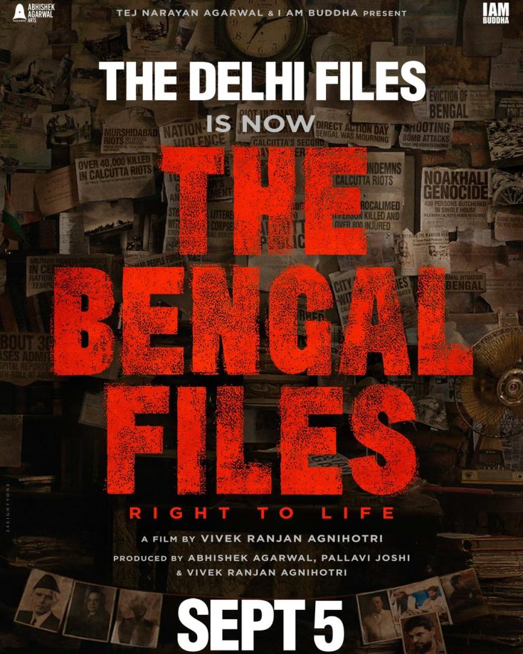 BIG NEWS! On public Demand, Abhishek Agarwal and Vivek Ranjan Agnihotri Renamed Upcoming Film to 'The Bengal Files' 951376