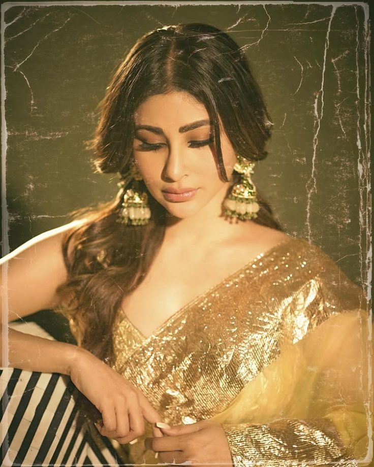 Golden Goddess Mouni Roy’s Dazzling Saree Look 951961