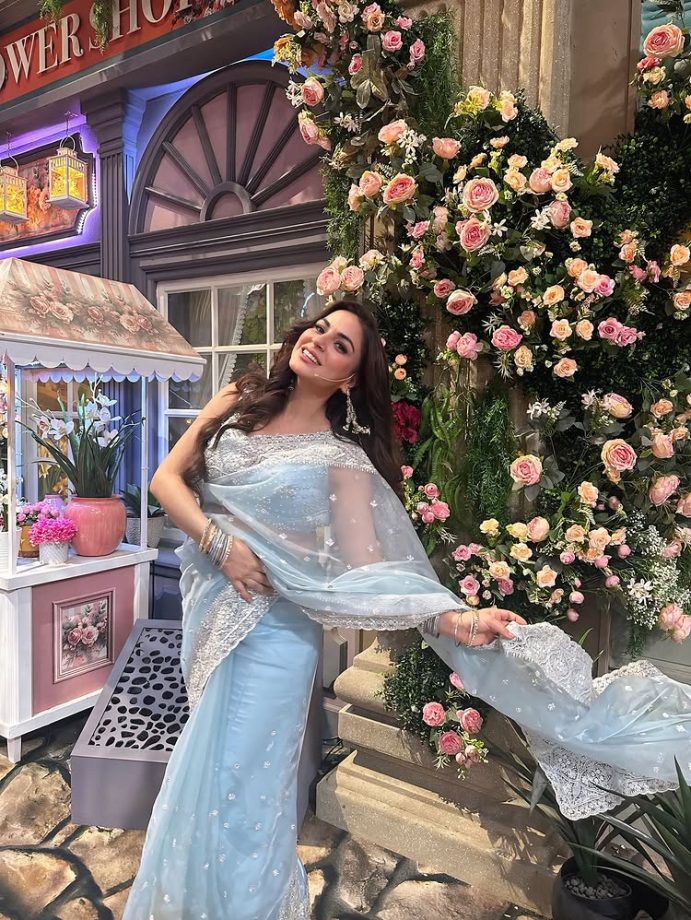 Kumkum Bhagya Actress Shraddha Arya Shines In See-through Blue Saree, Killer Smile Steals Spotlight 952479
