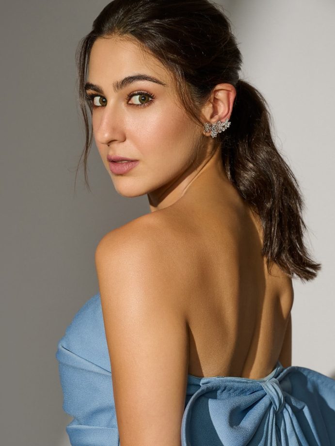 Sara Ali Khan Shines in Off-Shoulder Mini Dress with Dramatic Bow Glam 950767