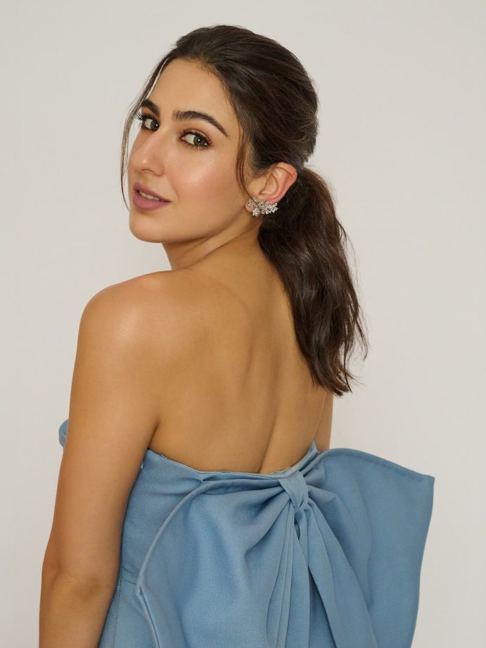 Sara Ali Khan Shines in Off-Shoulder Mini Dress with Dramatic Bow Glam 950769