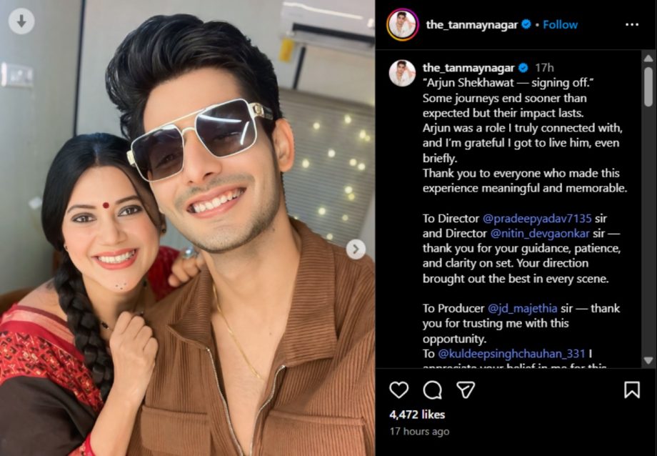 Tanmay Nagar Exits From Pushpa Impossible, Takes In New Role In Star Plus Show Jhanak 951793