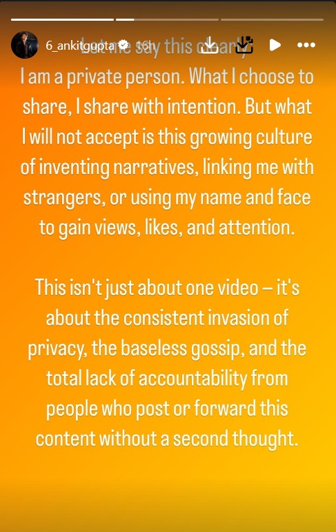 TV Actress Ankit Gupta Warns of Legal Consequences Over False Narratives 951887