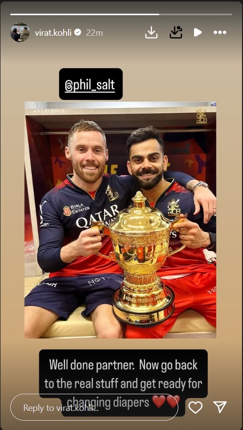 Virat Kohli’s Humorous Message for Phil Salt After RCB’s Historic IPL Win 950484