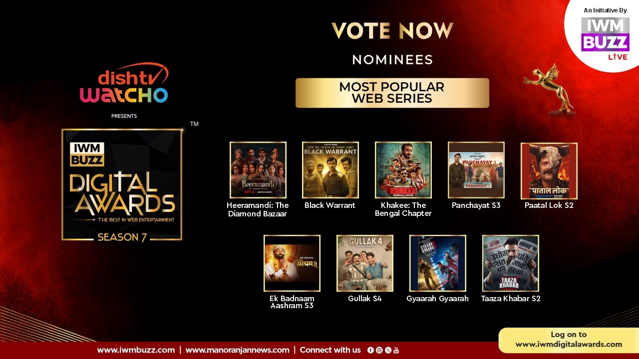 Vote Now: Most Popular Web Series - Heeramandi: The Diamond Bazaar, Black Warrant, Khakee: The Bengal Chapter, Panchayat S3, Paatal Lok S2, Ek Badnaam Aashram S3, Gullak S4, Gyaarah Gyaarah, Taaza Khabar S2 950475