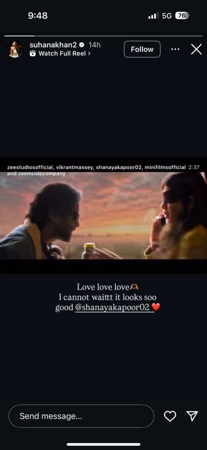 Aankhon Ki Gustaakhiyan Trailer Celebrity Reaction: Suhana Khan, Khushi Kapoor, Ananya Panday & Others Welcome Debutant Shanaya Kapoor to the Movies; Arjun Kapoor, Janhvi Kapoor, Karan Johar & Others Cheer for Vikrant Massey's Classic Performance 954762