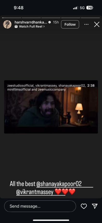 Aankhon Ki Gustaakhiyan Trailer Celebrity Reaction: Suhana Khan, Khushi Kapoor, Ananya Panday & Others Welcome Debutant Shanaya Kapoor to the Movies; Arjun Kapoor, Janhvi Kapoor, Karan Johar & Others Cheer for Vikrant Massey's Classic Performance 954763