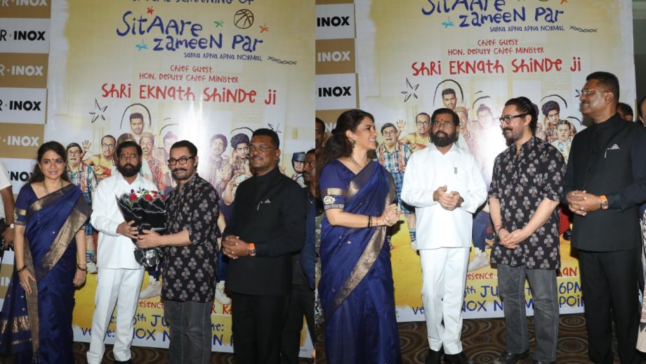 Amidst it's success spree, Sitaare Zameen Par shines at special screening hosted by Shaina NC; Eknath Shinde and Aamir Khan in attendance! 957391