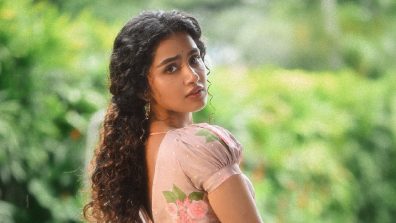 Anupama Parameswaran Channels Inner Beauty In Pink Floral Saree With Puff Sleeves Blouse – See Pics