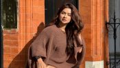 Avneet Kaur Turned London Streets Into Runway In Brown Knitted Pullover Sweater-Short Set: Check Price Tag 958014
