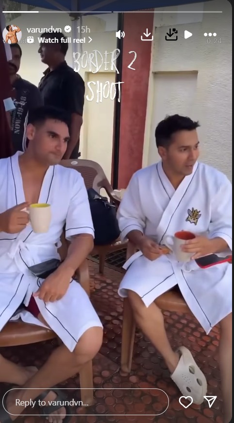 Border 2: Varun Dhawan and Ahan Shetty's 'tea-biscuit' fun goes viral while wrapping up shoot at NDA 956353
