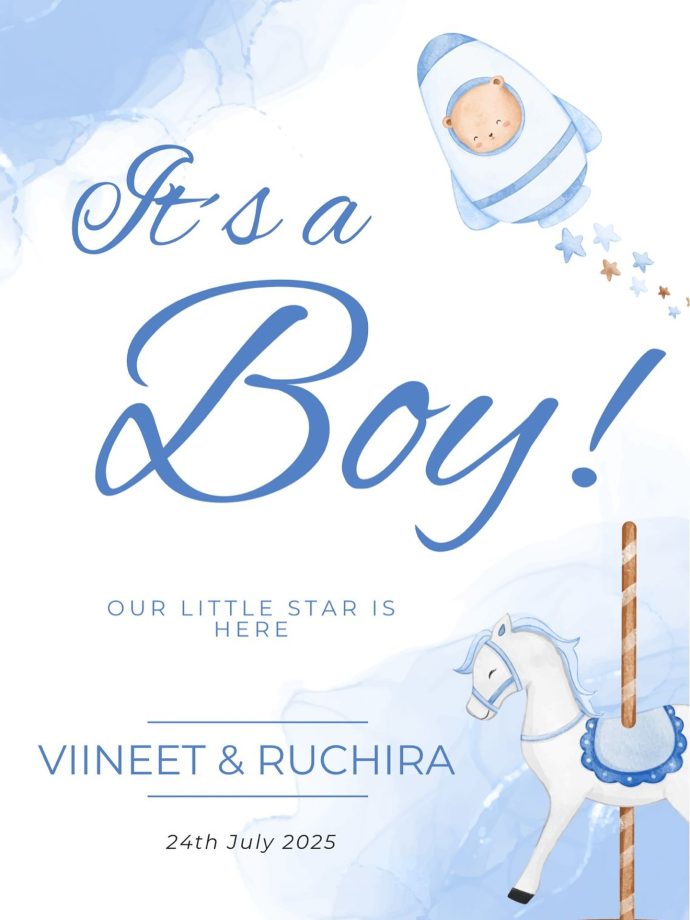 Chhaava fame Viineet Kumar Siingh and wife Ruchira Singh welcome baby  boy 959338