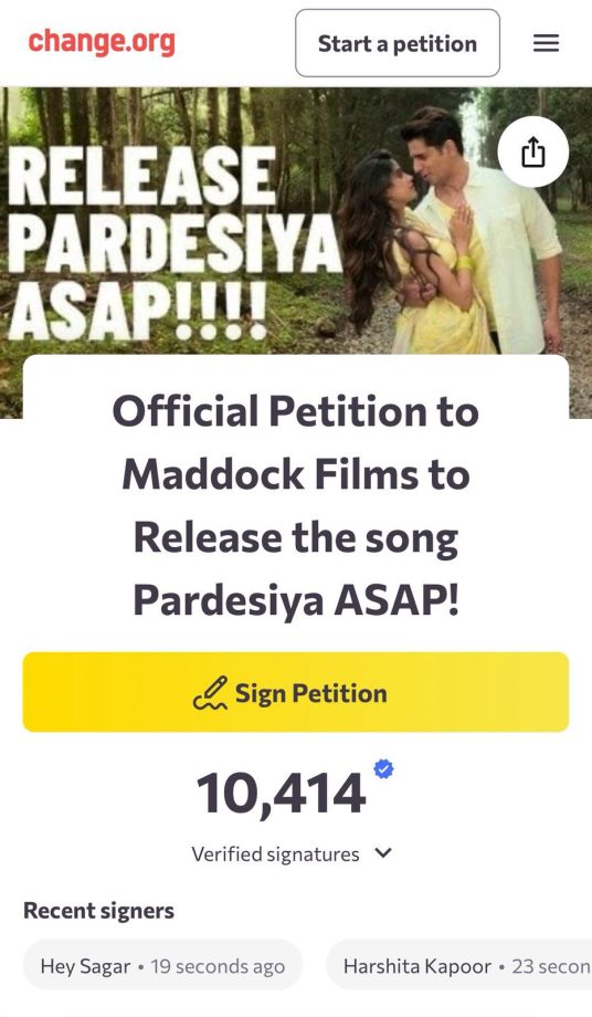 Fans Petition for the Release of Dinesh Vijan and Maddock Films’ Much-Awaited Love Song of the Year, Pardesiya, from Param Sundari 959203