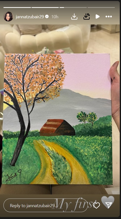 Jannat Zubair Showcases Her Artistic Side With A Stunning Scenery Painting 959081