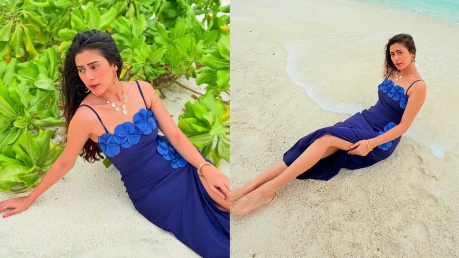 Jhanak Fame Hiba Nawab Slays In Bold Blue Beach Look, Co-star Krushal Ahuja Reacts 959068