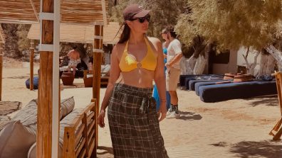 Kareena Kapoor’s Beach Look In Greece Gets A Bold Desi Spin With Lungi & Bralette