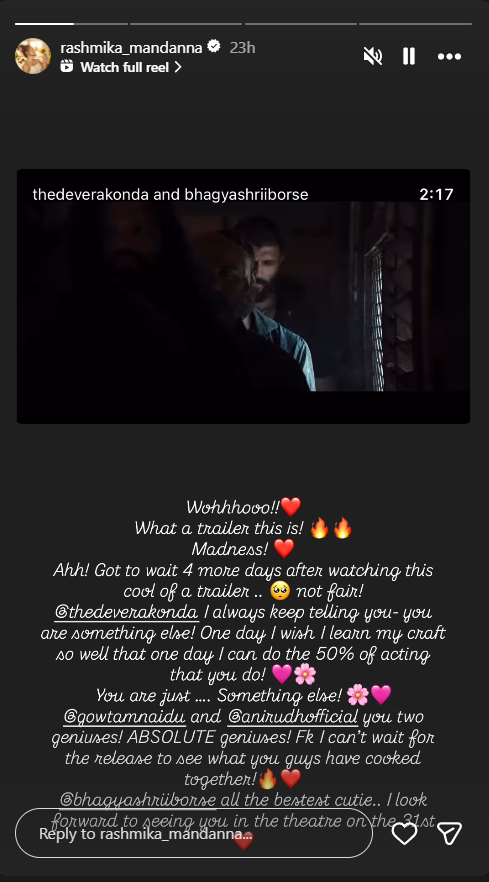 Kingdom Trailer Drops: Rashmika Mandanna Sends Love to Vijay Deverakonda 959372