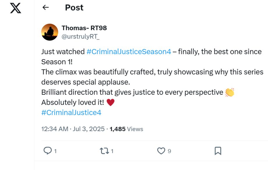 Netizens Praise Pankaj Tripathi's Stellar and a Power-packed Climax of Applause Entertainment's Criminal Justice: A Family Matter Season 4, Fans Say 'The series lived to the standards it set' 955006