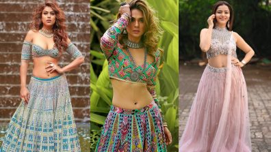 Nia Sharma, Jennifer Winget & Rubina Dilaik Flaunt Their Curves In Desi Low-waist Lehenga
