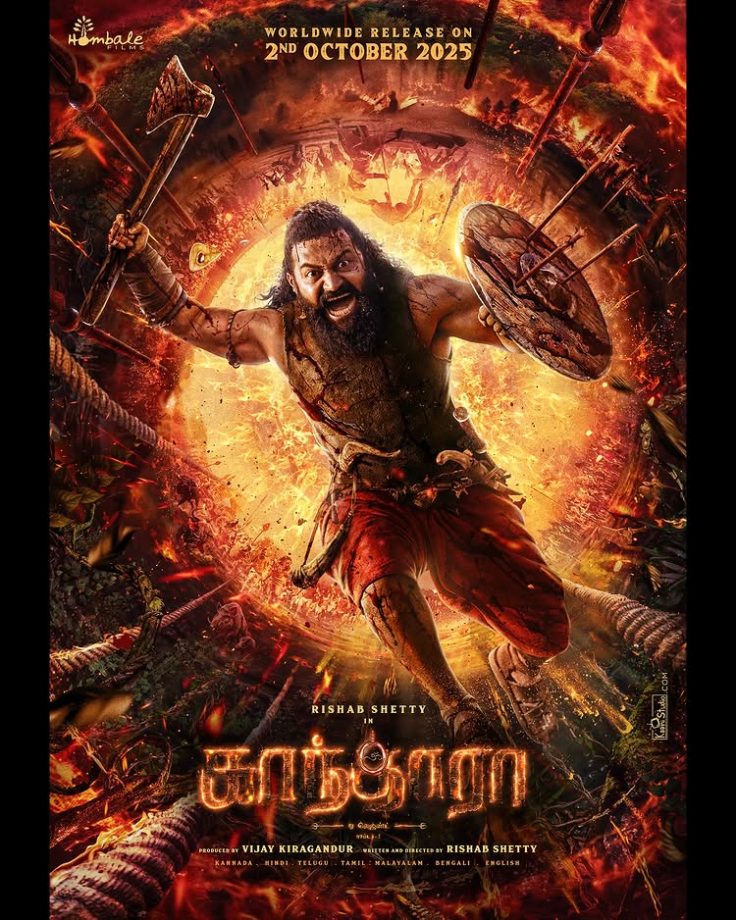 On the occasion of Rishab Shetty’s birthday, Hombale Films released a new amazing poster of Kantara: Chapter 1, releasing on 2nd Oct. 2025! 955527