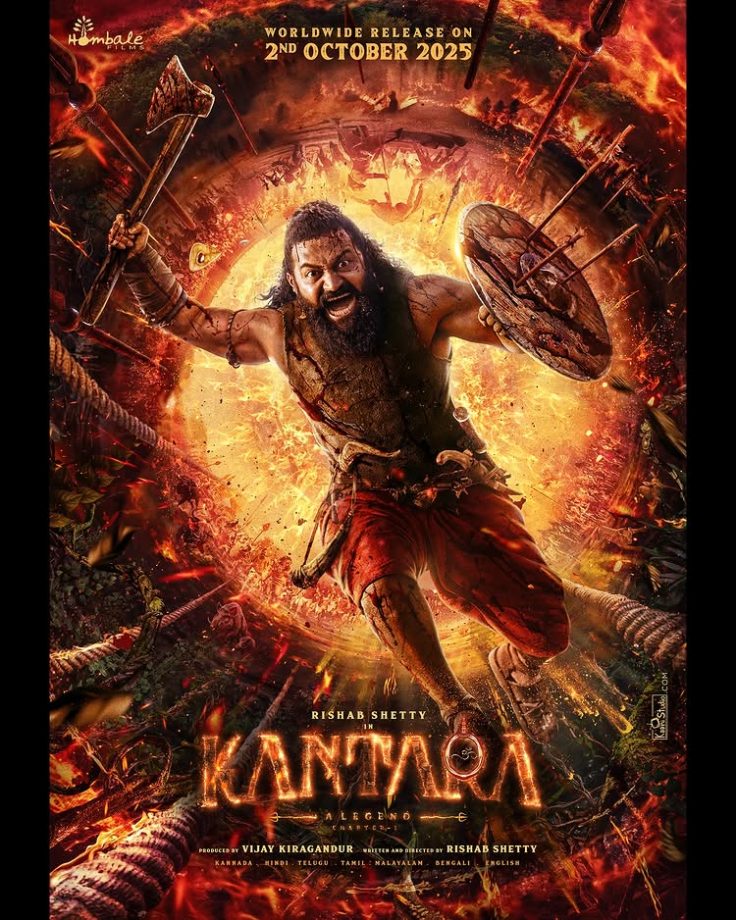 On the occasion of Rishab Shetty’s birthday, Hombale Films released a new amazing poster of Kantara: Chapter 1, releasing on 2nd Oct. 2025! 955529