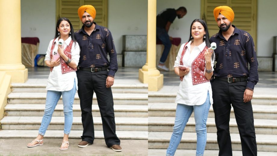 Roll out the royal red carpet, Kolkata — Gippy Grewal and Shehnaaz Gill have officially landed with Singh vs Kaur 2! 954572