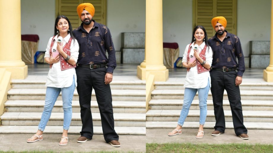 Roll out the royal red carpet, Kolkata — Gippy Grewal and Shehnaaz Gill have officially landed with Singh vs Kaur 2! 954573