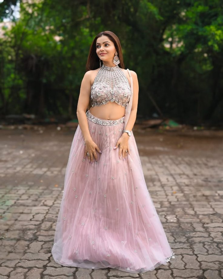 Rubina Dilaik's Pink-Silver Look Is Ethereal Elegance 957843