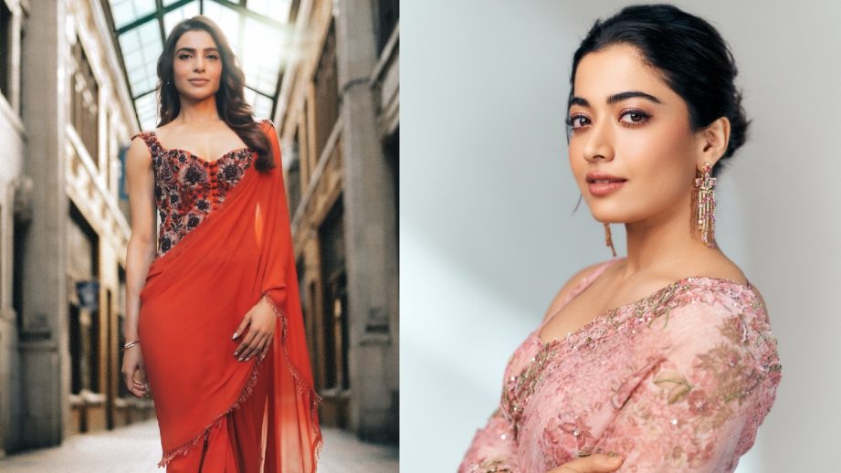 Samantha Ruth Prabhu To Rashmika Mandanna: South Beauties Redefining Saree Look In Modern Blouse Design 956493