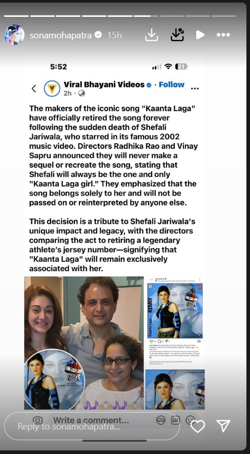 Sona Mohapatra Slammed for ‘Insensitive’ Kaanta Laga Post After Shefali Jariwala’s Death 955277