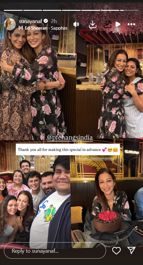 TMKOC's Sunayana Fozdar Gets Surprise Pre-Birthday Bash, Poses With Palak Sindhwani & Others 957487