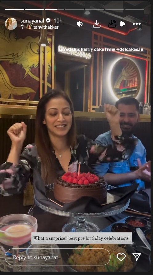 TMKOC's Sunayana Fozdar Gets Surprise Pre-Birthday Bash, Poses With Palak Sindhwani & Others 957486