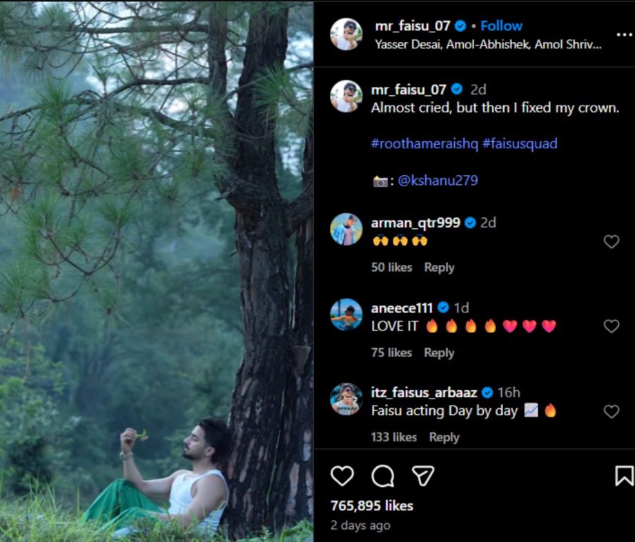 TV News: Sriti Jha In Love With Shabir Ahluwalia's New Show, Mr. Faisu Posts Heartbreak Video Post Rumored Breakup With Jannat Zubair, And More 954710